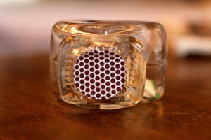 Matches in decorative glass heart jar