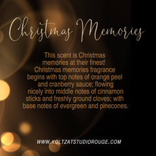 Load image into Gallery viewer, &quot;Starry Christmas Eve&quot; Label on a 10oz soy candle with wooden wick and a metallic lid