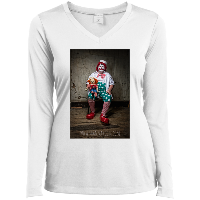 LST353LS Sport-Tek Ladies' LS Performance V-Neck T-Shirt